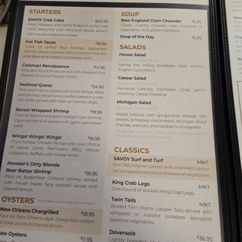 Savoy Restaurant - Menu 1 - Seafood Near Me - Detroit, Michigan Savoy Restaurant - Menu 1 - Seafood Near Me - Detroit, Michigan