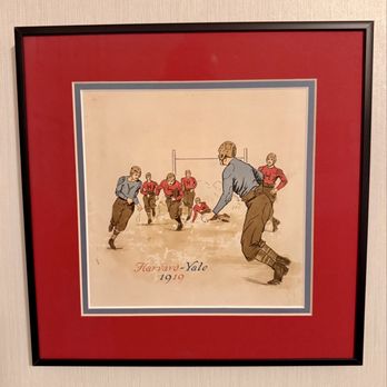 West Side Graphics - Front cover, menu from the Omni Parker House; Harvard Yale game of 1919. - Framing Near Me - North Easton, Massachusetts