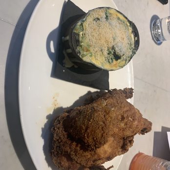 Cured Table & Tap - Fried chicken and spinach - American Near Me - Columbia, Maryland Cured Table & Tap - Fried chicken and spinach - American Near Me - Columbia, Maryland