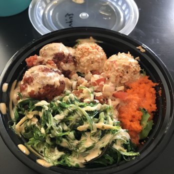 Suha Bites - BYO Bowl w/ spicy tuna, crab, massage, seaweed salad, cucumber, green & red onions, pico, mixed greens, brown rice, yum yum & honey garlic - Hawaiian Near Me - Las Vegas, Nevada Suha Bites - BYO Bowl w/ spicy tuna, crab, massage, seaweed salad, cucumber, green & red onions, pico, mixed greens, brown rice, yum yum & honey garlic - Hawaiian Near Me - Las Vegas, Nevada
