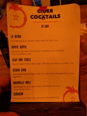 Menu photo 6 Diskin Cider Nashville, TN