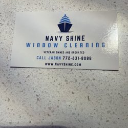 Navy Shine Window Cleaning - Company name and phone number