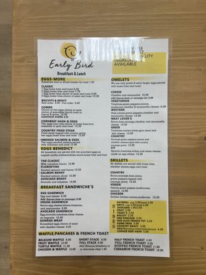 Menu photo 2 Early Bird New Port Richey, FL Menu photo 2 Early Bird New Port Richey, FL