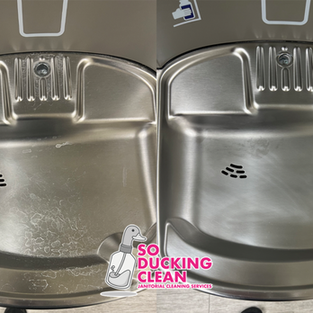 So Ducking Clean Janitorial Cleaning Services - Check out this transformation! Hard water stains on these fountains were no match for our team! - Office Cleaning Near Me So Ducking Clean Janitorial Cleaning Services - Check out this transformation! Hard water stains on these fountains were no match for our team! - Office Cleaning Near Me
