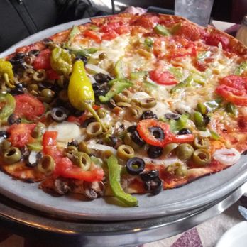 Lucca Grill - Veggie pizza - Pizza Near Me - Bloomington, Illinois