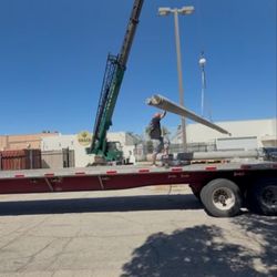 Vic's Crane - 400 feet pipes 3800 pounds came and helped me unload at moments notice. Thanks a lot Vic and his wife