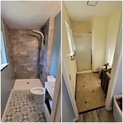 Blue Collar Home Remodeling - Bath before & after