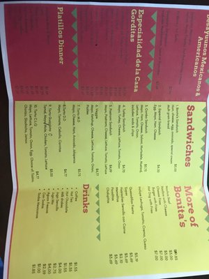 Menu photo 2 Bonita's Restaurant Chicago, IL Menu photo 2 Bonita's Restaurant Chicago, IL