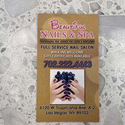 Business card, they appreciate appointments.
