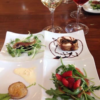 Roblar Winery - 4 of the five small bites. Missing the chocolate strawberry. - Wineries Near Me - Santa Ynez, California
