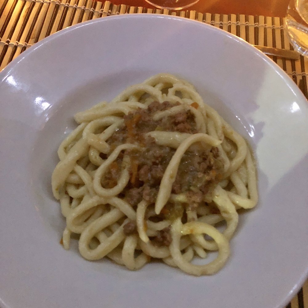 Italy with Bella - Homemade pasta with duck ragu that we made in our cooking class. - Travel Agents Near Me - Franklin, Tennessee