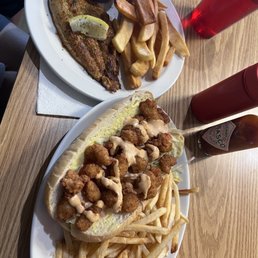Catfish Special with Steak French Fries & P'O Boy Shrimp