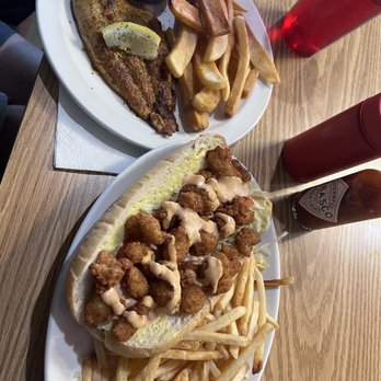 Momma O's Seafood - Catfish Special with Steak French Fries & P'O Boy Shrimp - Seafood Near Me - Anchorage, Alaska