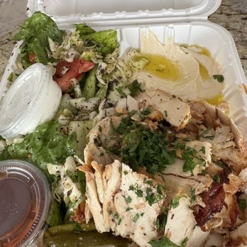 Zait & Zaatar - Chicken shawarma plate with hummus. - Mediterranean Near Me - Anaheim, California Zait & Zaatar - Chicken shawarma plate with hummus. - Mediterranean Near Me - Anaheim, California