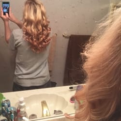 Hair Addiction Salon - Blonde highlights and rose gold ends by Kara Diaz!
