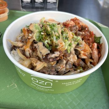 AZN - Seoul (Bulgogi, Mix Greens, Chives, Carrots, Oshiniko, Kimchi Slaw) - Health Markets Near Me - Long Beach, California AZN - Seoul (Bulgogi, Mix Greens, Chives, Carrots, Oshiniko, Kimchi Slaw) - Health Markets Near Me - Long Beach, California