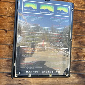The Mammoth Smoke Shack - Menu, vegan burrito, vegan meatball sub - Breakfast & Brunch Near Me - Mammoth Lakes, California