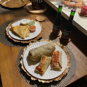The Taco Stand - chicken quesadilla shrimp burrito and two shrimp - Mexican Near Me - Orange, California