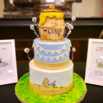 Michael Anthony Cakes - Winnie the Pooh baby shower - Satin Sheets Cake - Custom Cakes Near Me - Lake Mary, Florida Michael Anthony Cakes - Winnie the Pooh baby shower - Satin Sheets Cake - Custom Cakes Near Me - Lake Mary, Florida