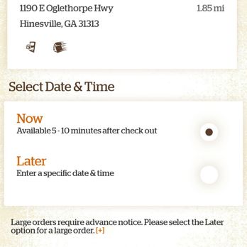 Panera Bread - The option for rapid pick-up I chose was for my order to be ready 5-10 min after check out. 35 min later and I'm still waiting. - Salad Near Me - Hinesville, Georgia Panera Bread - The option for rapid pick-up I chose was for my order to be ready 5-10 min after check out. 35 min later and I'm still waiting. - Salad Near Me - Hinesville, Georgia
