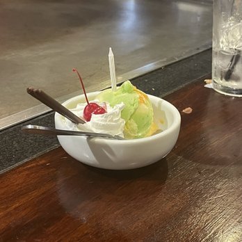 Benihana - Miramar - Niece's birthday sherbet. - Sushi Bars Near Me - Miramar, Florida Benihana - Miramar - Niece's birthday sherbet. - Sushi Bars Near Me - Miramar, Florida