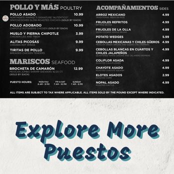 Mercado Gonzalez - Mesquite Wood Fire menu - Mexican Near Me - Costa Mesa, California