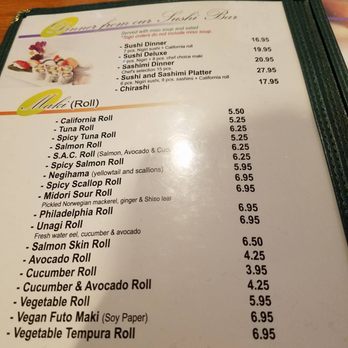 Sushi Today - Menu Dinner - Sushi Bars Near Me - Renton, Washington