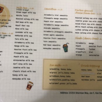 Partea Boba - Full Menu 09/2018 - Bubble Tea Near Me - Van Nuys, California Partea Boba - Full Menu 09/2018 - Bubble Tea Near Me - Van Nuys, California