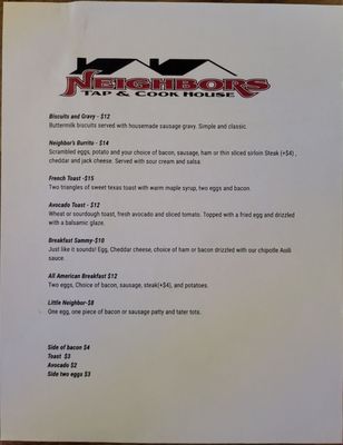 Menu photo 1 Neighbor's Old Town Clovis Clovis, CA