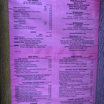 Ishkabibble's - Menu - Cheesesteaks Near Me - Philadelphia, Pennsylvania