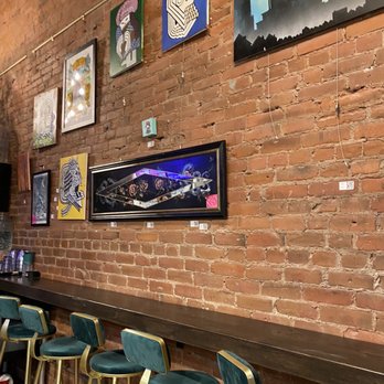Fox Tale Fermentation Project - Seating . I loveeee these chairs! Local art for sale - Specialty Food Near Me - San Jose, California