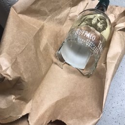 The broken bottle they said they would replace due to the bag being to thin and or cheap.