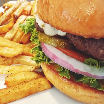 Copper Blue - Classic Burger with a side of Hand-Cut French Fries - American Near Me - Milford, Ohio