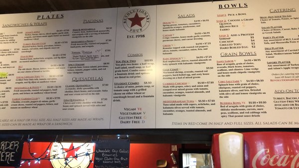 Menu photo 1 Revolutionary Soup Charlottesville, VA Menu photo 1 Revolutionary Soup Charlottesville, VA