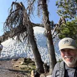 Garfield Peak - This appears as though it is the top, but there is an unofficial- off the beaten path trail- just behind the trees.