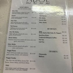 Abol Ethiopian Restaurant - Menu 2