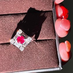 Beautiful diamond and ruby ring