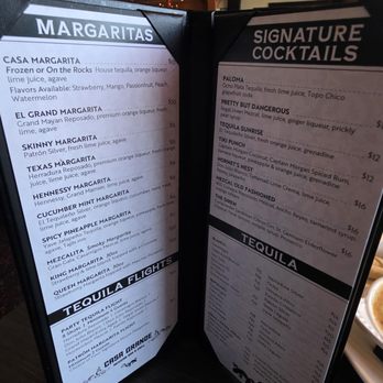 Casa Grande - Drink menu - Mexican Near Me - Marietta, Georgia