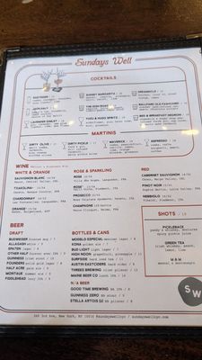 Menu photo 4 Sundays Well New York, NY Menu photo 4 Sundays Well New York, NY