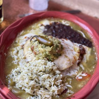 Oscar's Cafe - Pork Chile Verde enchiladas - Mexican Near Me - Springdale, Utah