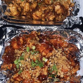 Fire Chicken - Top: Fire Chicken Gangjung , Bottom: Red Chicken Gangjung - Korean Near Me - St. Louis, Missouri Fire Chicken - Top: Fire Chicken Gangjung , Bottom: Red Chicken Gangjung - Korean Near Me - St. Louis, Missouri