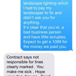 Text from the owner Mark. Disgusting!