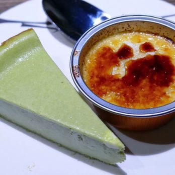 East Izakaya - Dessert: Matcha Cheesecake & Creme Brulee - Sushi Bars Near Me - Victor, New York East Izakaya - Dessert: Matcha Cheesecake & Creme Brulee - Sushi Bars Near Me - Victor, New York