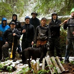Steed Cycles - Steed Cycles staff members, customers and volunteers trail building on Mt. Seymour.