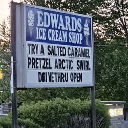 Edwards Ice Cream Shop - Business sign