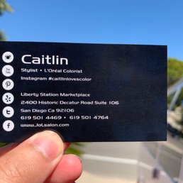 Caitlin's business card Caitlin's business card