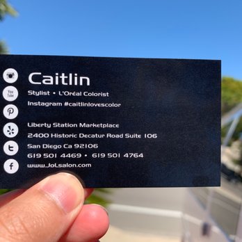 JoLsalon - Caitlin's business card - Hair Salons Near Me - San Diego, California JoLsalon - Caitlin's business card - Hair Salons Near Me - San Diego, California