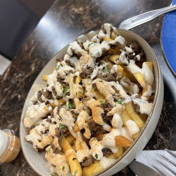 Olive Tree Mediterranean - Shawarma fries with beef - Mediterranean Near Me - Fresno, California Olive Tree Mediterranean - Shawarma fries with beef - Mediterranean Near Me - Fresno, California