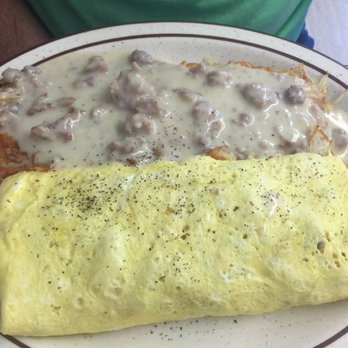 Mom's Kitchen - 3 Meat omelet minus the olives!! - Diners Near Me - North Bend, Oregon