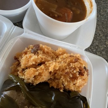 Jackie's Diner - Pastele and Beef Stew Combo Plate - Hawaiian Near Me - Aiea, Hawaii